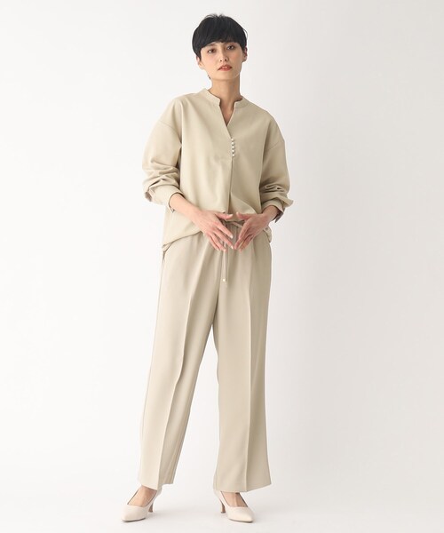 OPAQUE.CLIP(オペークドットクリップ)の「◆ツイルスキッパーブラウス(シャツ/ブラウス・レディース・ライトベージュ/ブラック/ホワイト系・42/36/40/38)」の6枚目の写真