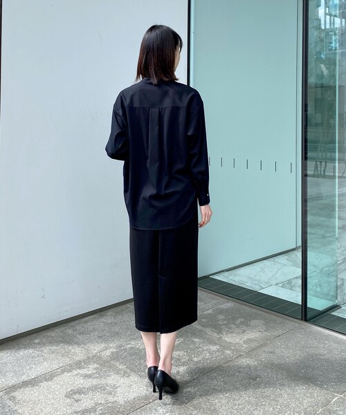 OPAQUE.CLIP(オペークドットクリップ)の「◆ツイルスキッパーブラウス(シャツ/ブラウス・レディース・ライトベージュ/ブラック/ホワイト系・42/36/40/38)」の12枚目の写真