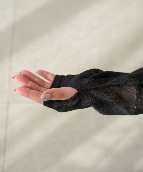 rectangle(レクタングル)の「シアーアームカバー(アームカバー・レディース・ブルー/アイボリー/ブラック・FREE)」の17枚目の写真