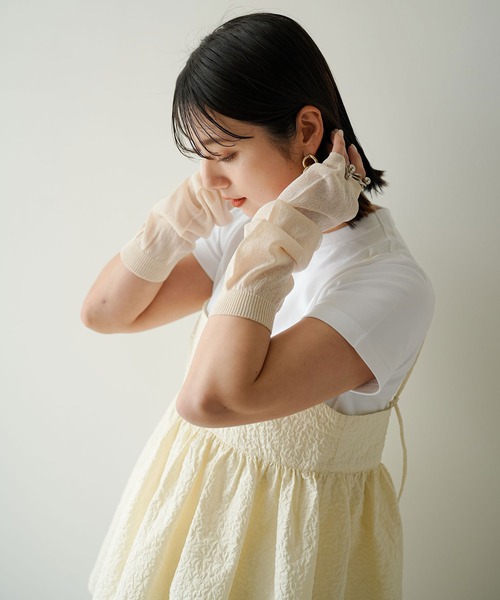 rectangle(レクタングル)の「シアーアームカバー(アームカバー・レディース・ブルー/アイボリー/ブラック・FREE)」の6枚目の写真