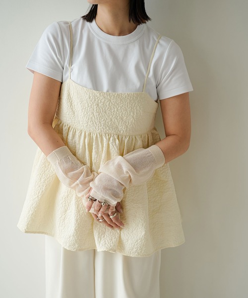 rectangle(レクタングル)の「シアーアームカバー(アームカバー・レディース・ブルー/アイボリー/ブラック・FREE)」の5枚目の写真