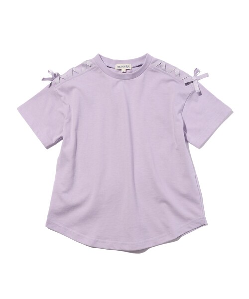セール】【110-140cm/吸水速乾】CVC肩レースアップTシャツ（Tシャツ 