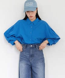 LOWRYS FARM | ボリュームスリーブクロップドシャツ　188211(シャツ/ブラウス)