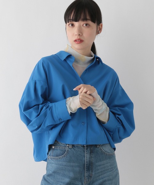 LOWRYS FARM(ローリーズファーム)の「ボリュームスリーブクロップドシャツ 188211(シャツ/ブラウス・レディース・ブラック/ブルー/ホワイト・FREE)」の11枚目の写真