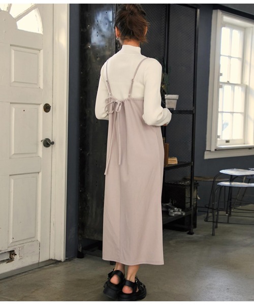 ANAP（アナップ）の「ジョーゼットキャミワンピース（ワンピース・レディース・ブラック/グレイッシュベージュ・FREE）」の20枚目の写真