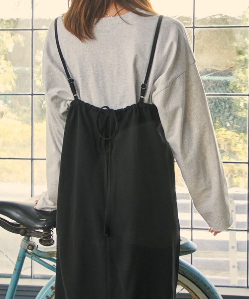 ANAP（アナップ）の「ジョーゼットキャミワンピース（ワンピース・レディース・ブラック/グレイッシュベージュ・FREE）」の12枚目の写真