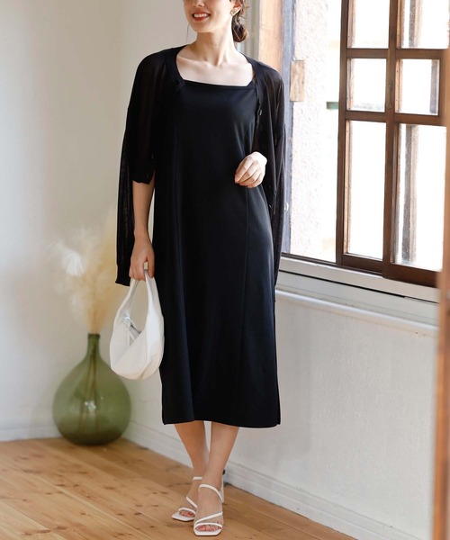 ANAP（アナップ）の「ジョーゼットキャミワンピース（ワンピース・レディース・ブラック/グレイッシュベージュ・FREE）」の10枚目の写真