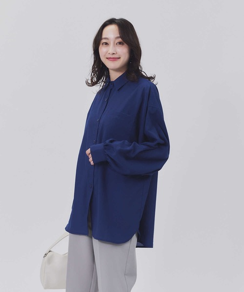 HONEYSUCKLE ROSE(ハニーサックルローズ)の「【HONEYSUCKLE ROSE】ボリュームスリーブシャツ(シャツ/ブラウス・レディース・オフホワイト/パープル/ライトグレー/ネイビー・L/M)」の4枚目の写真