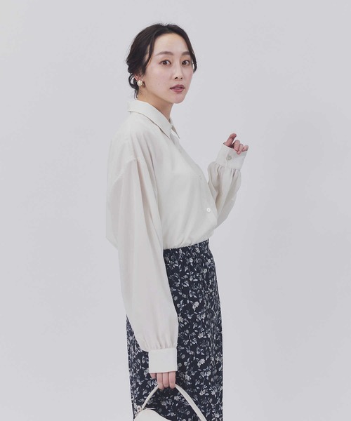 HONEYSUCKLE ROSE(ハニーサックルローズ)の「【HONEYSUCKLE ROSE】ボリュームスリーブシャツ(シャツ/ブラウス・レディース・オフホワイト/パープル/ライトグレー/ネイビー・L/M)」の5枚目の写真