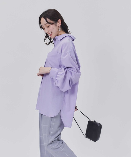 HONEYSUCKLE ROSE(ハニーサックルローズ)の「【HONEYSUCKLE ROSE】ボリュームスリーブシャツ(シャツ/ブラウス・レディース・オフホワイト/パープル/ライトグレー/ネイビー・L/M)」の16枚目の写真