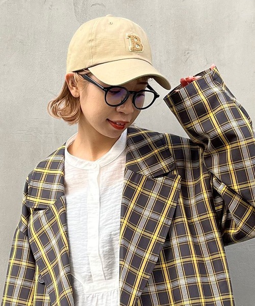 CIAOPANIC（チャオパニック）の「イニシャルワッペンキャップ（キャップ・レディース・レッド/グリーン/ベージュ/ネイビー・FREE）」の2枚目の写真