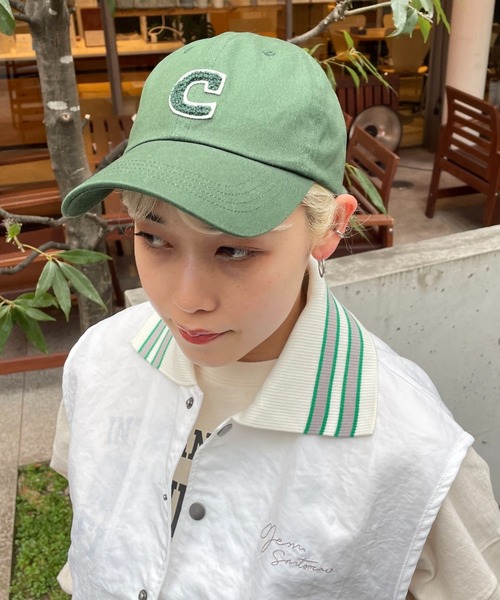 CIAOPANIC（チャオパニック）の「イニシャルワッペンキャップ（キャップ・レディース・レッド/グリーン/ベージュ/ネイビー・FREE）」の13枚目の写真