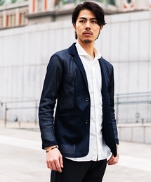 SOMEDIFF（サムディフ）の「【SOMEDIFF】ハニカムメッシュテーラード メンズ 軽量 ジャケット カジュアルスーツ スマートカジュアル（テーラードジャケット・メンズ）」