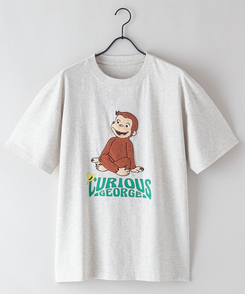 OUTDOOR PRODUCTS APPAREL(アウトドアプロダクツアパレル)の「【OUTDOOR PRODUCTS/アウトドアプロダクツ】【 おさるのジョージ 】ニョッキ ハンドリー コラボ Tシャツ ドロップショルダー オーバーサイズ(Tシャツ/カットソー・メンズ・ホワイト系その他/ピンク系その他/オフホワイト/ホワイト/ダークグリーン/ベージュ・X-LARGE/LARGE/MEDIUM/SMALL)」の8枚目の写真