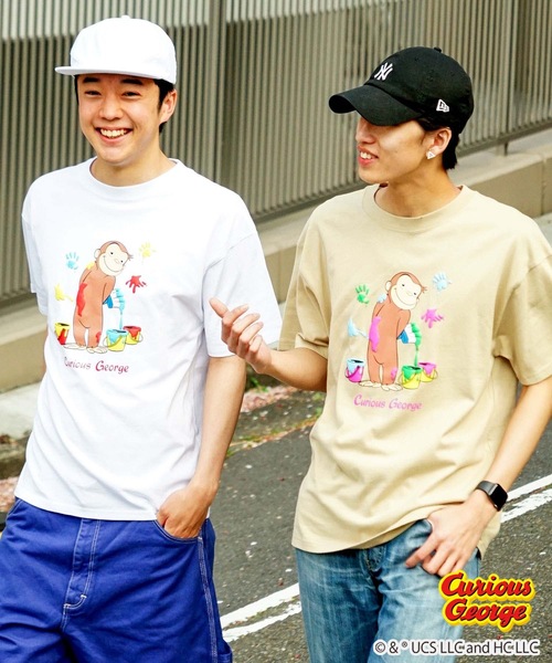 OUTDOOR PRODUCTS APPAREL(アウトドアプロダクツアパレル)の「【OUTDOOR PRODUCTS/アウトドアプロダクツ】【 おさるのジョージ 】ニョッキ ハンドリー コラボ Tシャツ ドロップショルダー オーバーサイズ(Tシャツ/カットソー・メンズ・ホワイト系その他/ピンク系その他/オフホワイト/ホワイト/ダークグリーン/ベージュ・X-LARGE/LARGE/MEDIUM/SMALL)」の22枚目の写真