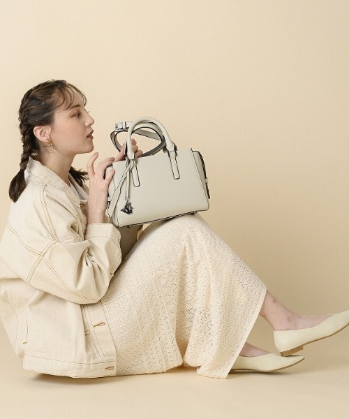 W&.Day/Night(ダブルアンド デイナイト)の「トッテン スクエアトート ミニサイズ 11751(トートバッグ・レディース・ピンク/ブラック/アイボリー/グレー・FREE)」の2枚目の写真