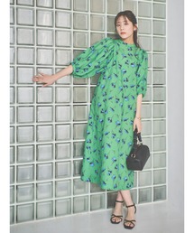 Te chichi | 【貴島明日香コラボ】フラワープリントボリュームスリーブワンピース（ZOZO限定アイテム）(ワンピース)