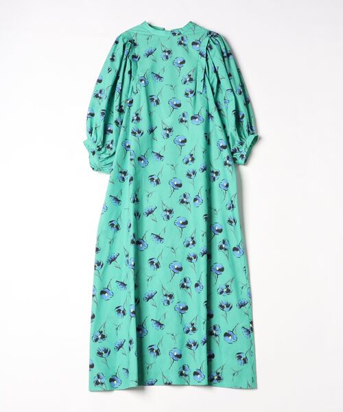 Te chichi（テチチ）の「【貴島明日香コラボ】フラワープリントボリュームスリーブワンピース（ZOZO限定アイテム）（ワンピース・レディース・オフホワイト/ブラック/グリーン・ﾌﾘ-）」の6枚目の写真