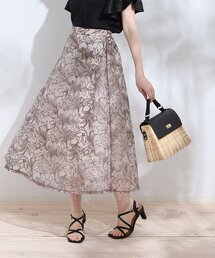 couture brooch | 【新色追加！】チュール刺繍フレアスカート(スカート)