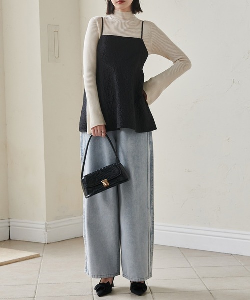 セール】ぽこぽこジャカードキャミブラウス（キャミソール）｜RANAN