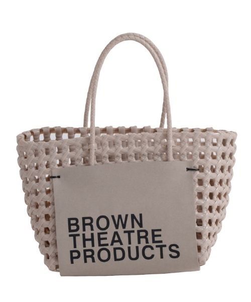 THEATRE PRODUCTS（シアタープロダクツ）の「BROWNラベルバスケットバッグ（ハンドバッグ・レディース・ホワイト/ブラック/ベージュ・FREE）」の2枚目の写真