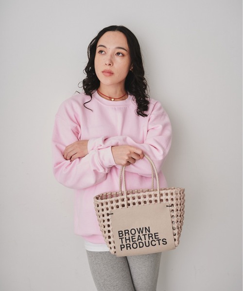 THEATRE PRODUCTS（シアタープロダクツ）の「BROWNラベルバスケットバッグ（ハンドバッグ・レディース・ホワイト/ブラック/ベージュ・FREE）」の6枚目の写真