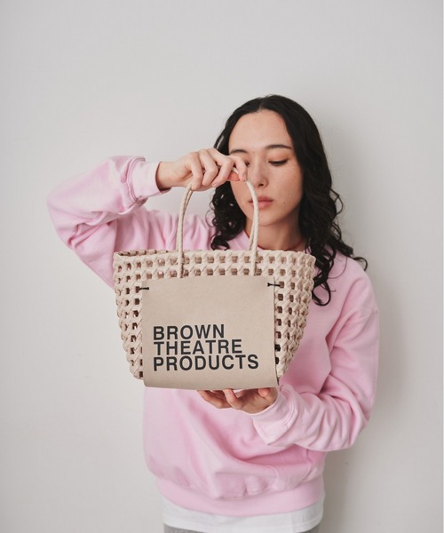 THEATRE PRODUCTS（シアタープロダクツ）の「BROWNラベルバスケットバッグ（ハンドバッグ・レディース・ホワイト/ブラック/ベージュ・FREE）」の9枚目の写真