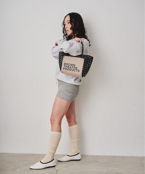 THEATRE PRODUCTS（シアタープロダクツ）の「BROWNラベルバスケットバッグ（ハンドバッグ・レディース・ホワイト/ブラック/ベージュ・FREE）」の7枚目の写真