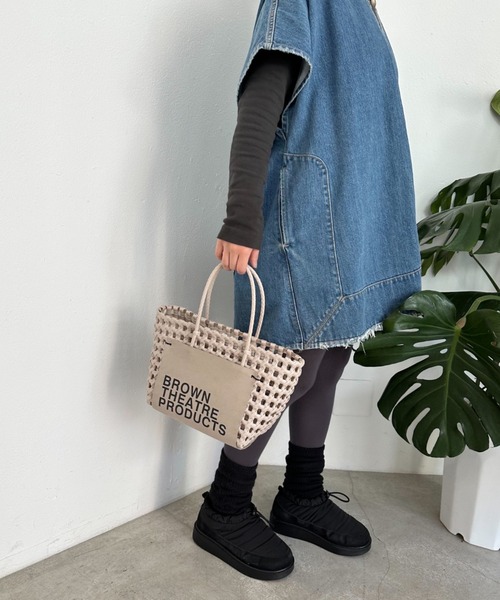 THEATRE PRODUCTS（シアタープロダクツ）の「BROWNラベルバスケットバッグ（ハンドバッグ・レディース・ホワイト/ブラック/ベージュ・FREE）」の14枚目の写真