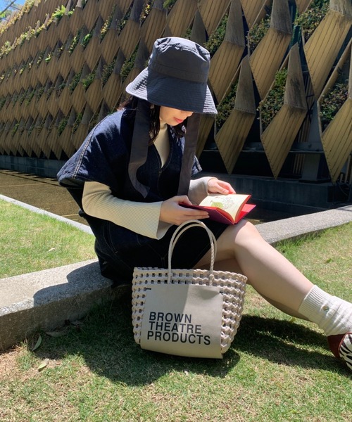 THEATRE PRODUCTS（シアタープロダクツ）の「BROWNラベルバスケットバッグ（ハンドバッグ・レディース・ホワイト/ブラック/ベージュ・FREE）」の22枚目の写真