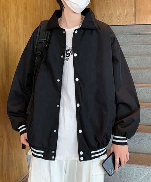 B.R.U(ブル)の「ポイントバイカラーブルゾン(ブルゾン・メンズ・ブラック/ベージュ・FREE)」の9枚目の写真