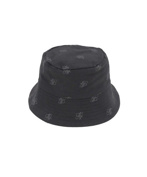 ANDGEEBEE（アンジービー）の「UNISEX 総柄ツイルバケハ（ハット・レディース・ブルー/チャコールグレー・FREE）」の4枚目の写真