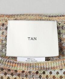 TAN（タン）の「＜TAN＞グリッター メッシュ トップス（ニット