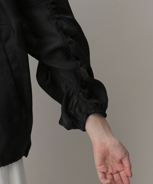 A part by アパートバイ　シアーシャーリングブルゾン　ブラック セール】シアーシャーリングブルゾン（ブルゾン）｜A part by