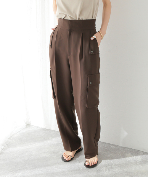 journal standard L'essage（ジャーナルスタンダードレサージュ）の「バックサテンカーゴパンツ（カーゴパンツ・レディース・ブラック/ブラウン・36/38）」の12枚目の写真