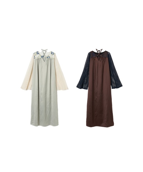 sahara（サハラ）の「Mesh Sleeve Dress（ワンピース）」 - WEAR