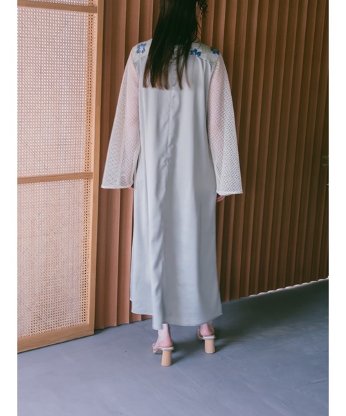 sahara（サハラ）の「Mesh Sleeve Dress（ワンピース）」 - WEAR