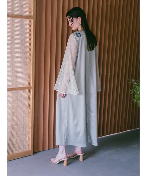 sahara（サハラ）の「Mesh Sleeve Dress（ワンピース）」 - WEAR
