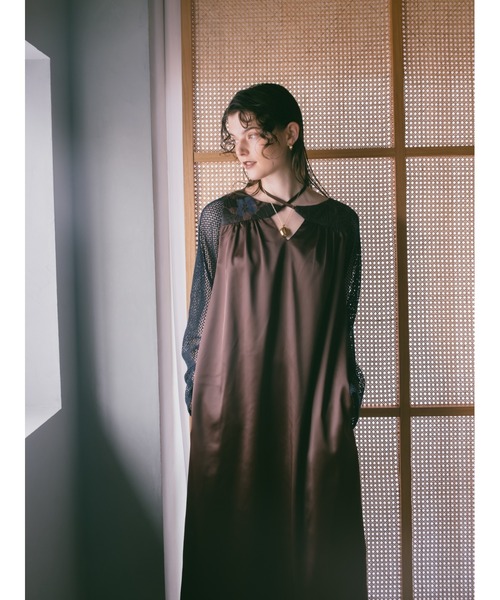 sahara（サハラ）の「Mesh Sleeve Dress（ワンピース）」 - WEAR