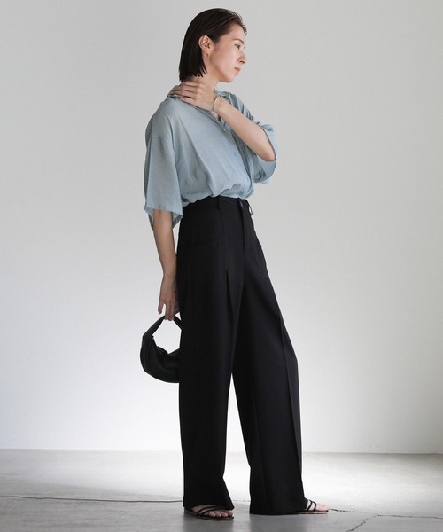 select MOCA（セレクトモカ）の「ハイウエストポケットデザインスラックス（スラックス・レディース・アイボリー/ブラック/グレー・SMALL/MEDIUM）」の12枚目の写真