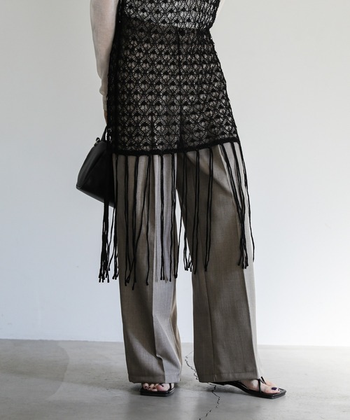 select MOCA（セレクトモカ）の「ハイウエストポケットデザインスラックス（スラックス・レディース・アイボリー/ブラック/グレー・SMALL/MEDIUM）」の14枚目の写真