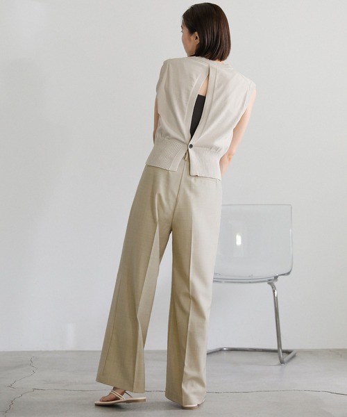 ハイウエストポケットデザインスラックス（スラックス）｜select MOCA