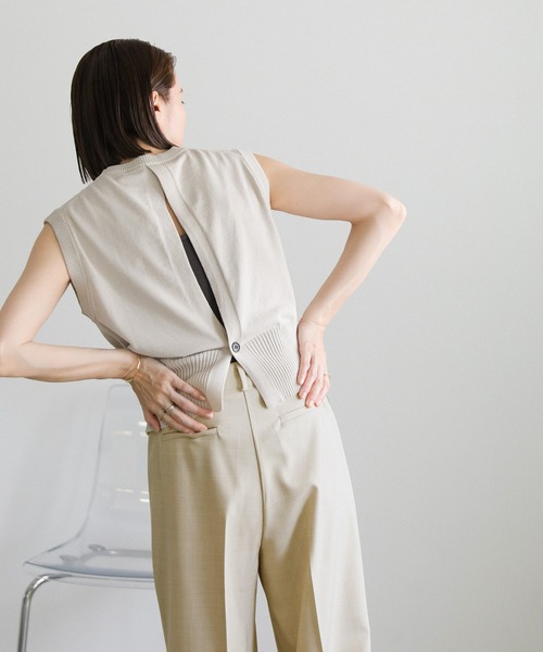 select MOCA（セレクトモカ）の「ハイウエストポケットデザインスラックス（スラックス・レディース・アイボリー/ブラック/グレー・SMALL/MEDIUM）」の10枚目の写真