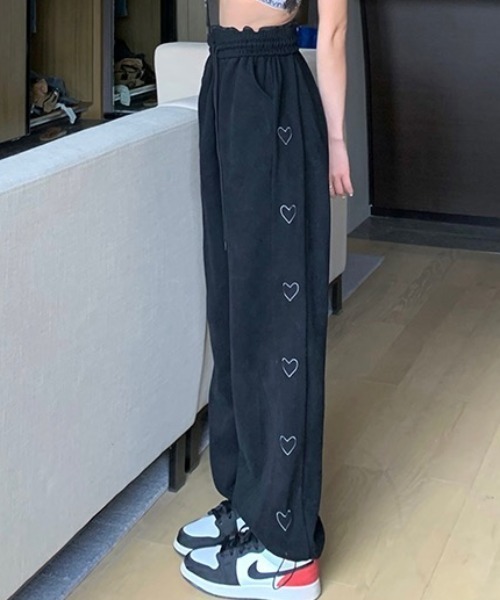 SHEENA(シーナ)の「サイドハート刺しゅうスウェットパンツ(スウェットパンツ・レディース・ブラック/グレー・M)」の22枚目の写真