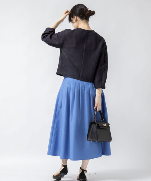 【美品】ノーリーズソフィ　ウォッシャブルラッセルカーデジャケット セール】ウォッシャブルラッセルカーデジャケット（ノーカラー