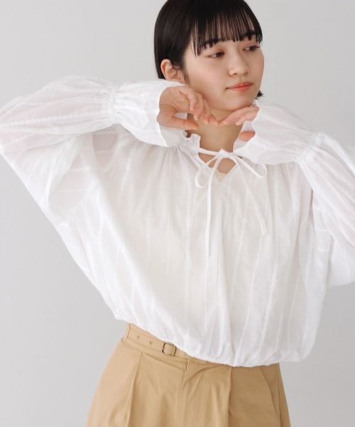 Crisp(クリスプ)の「バルーンスモックブラウス(シャツ/ブラウス・レディース・ホワイト/ブラック・FREE)」の19枚目の写真