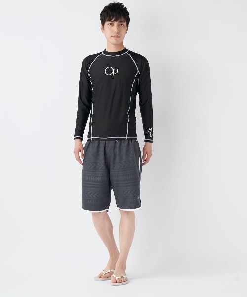 Ocean Pacific（オーシャンパシフィック）の「【OP:オーピー】長袖ラッシュガード（ラッシュガード・メンズ・ブラック/グリーン/ホワイト/ロイヤルブルー/ネイビー・MEDIUM/LARGE/X-LARGE/XX-LARGE）」の16枚目の写真