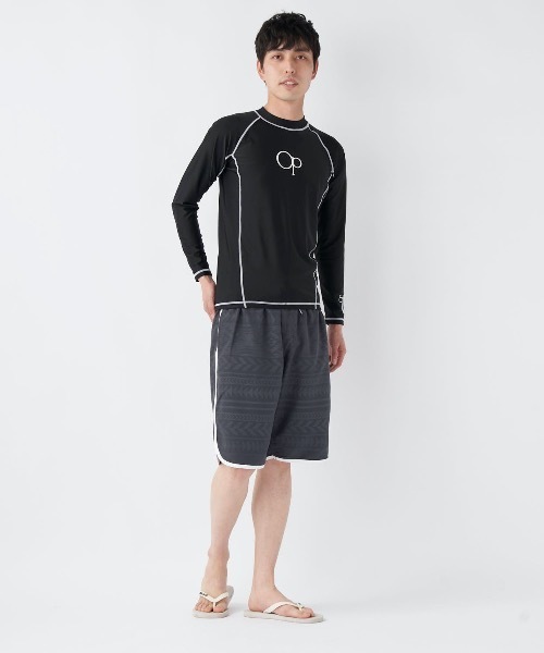 Ocean Pacific（オーシャンパシフィック）の「【OP:オーピー】長袖ラッシュガード（ラッシュガード・メンズ・ブラック/グリーン/ホワイト/ロイヤルブルー/ネイビー・MEDIUM/LARGE/X-LARGE/XX-LARGE）」の18枚目の写真