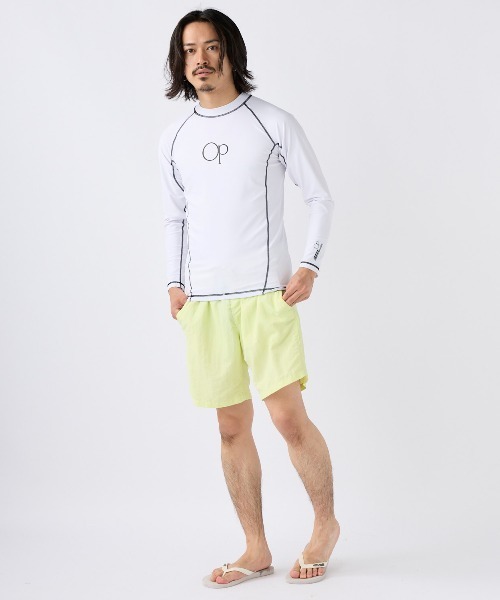 Ocean Pacific（オーシャンパシフィック）の「【OP:オーピー】長袖ラッシュガード（ラッシュガード・メンズ・ブラック/グリーン/ホワイト/ロイヤルブルー/ネイビー・MEDIUM/LARGE/X-LARGE/XX-LARGE）」の7枚目の写真