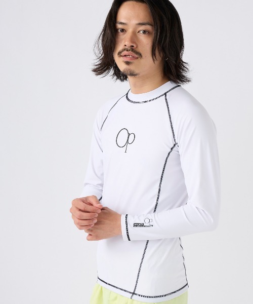 Ocean Pacific（オーシャンパシフィック）の「【OP:オーピー】長袖ラッシュガード（ラッシュガード・メンズ・ブラック/グリーン/ホワイト/ロイヤルブルー/ネイビー・MEDIUM/LARGE/X-LARGE/XX-LARGE）」の9枚目の写真